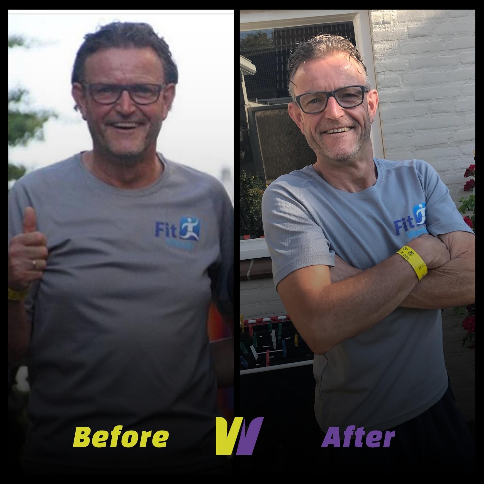 Voor en na transformatie 2 — man bij WE ARE