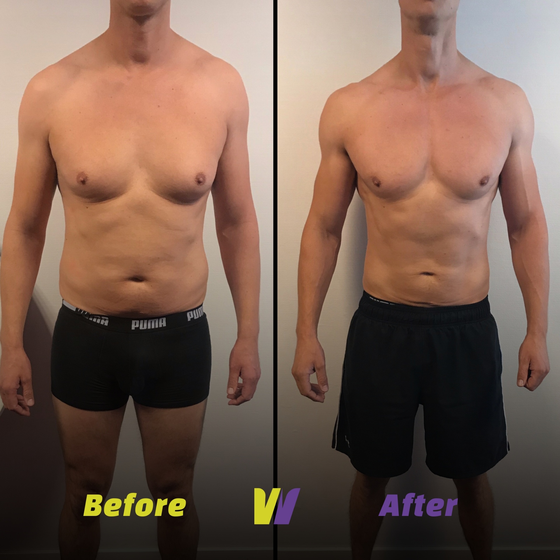 Voor en na transformatie 3 — man bij WE ARE