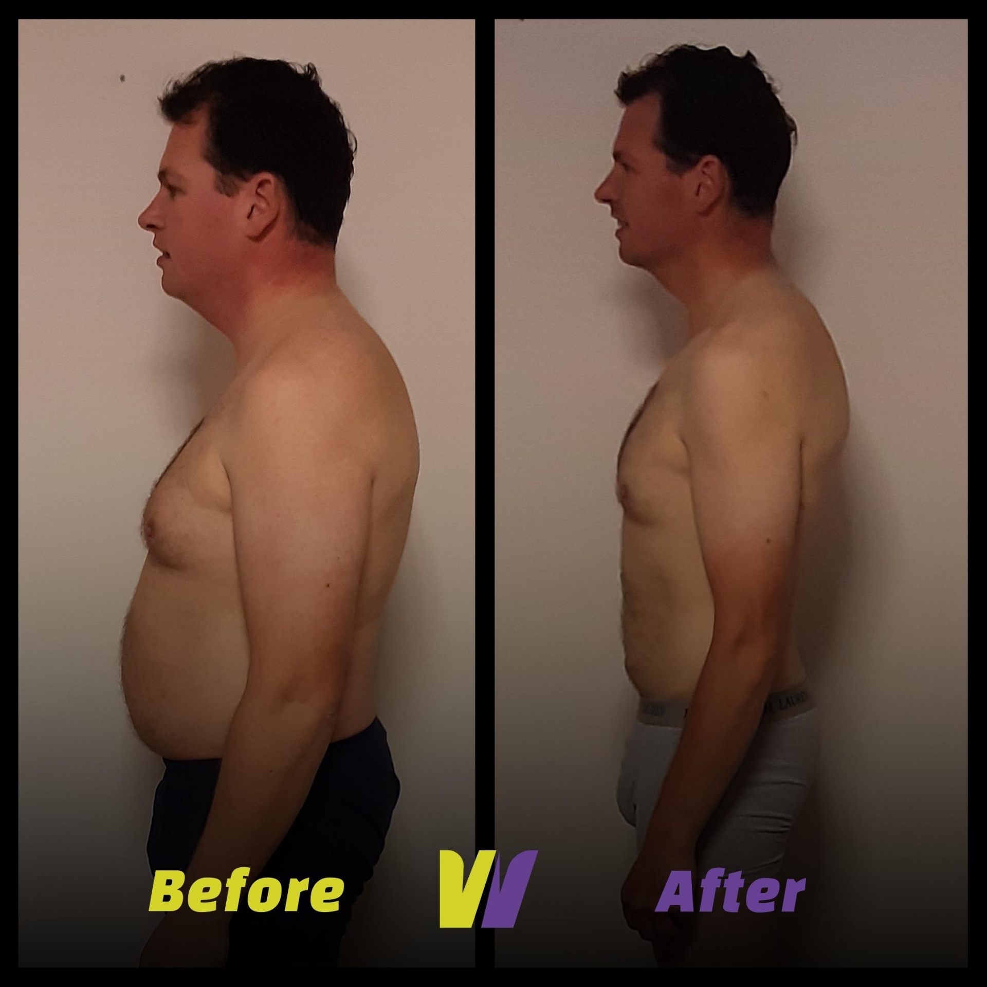Voor en na transformatie 4 — man bij WE ARE