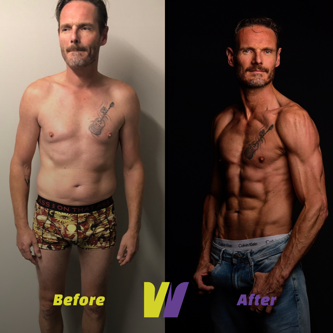 Voor en na transformatie 1 — man bij WE ARE