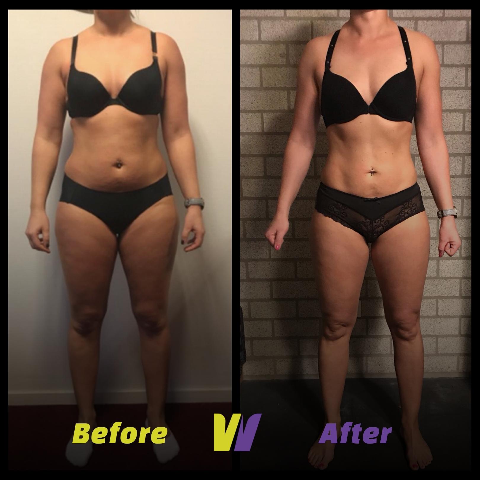 Voor en na transformatie 6 — vrouw bij WE ARE
